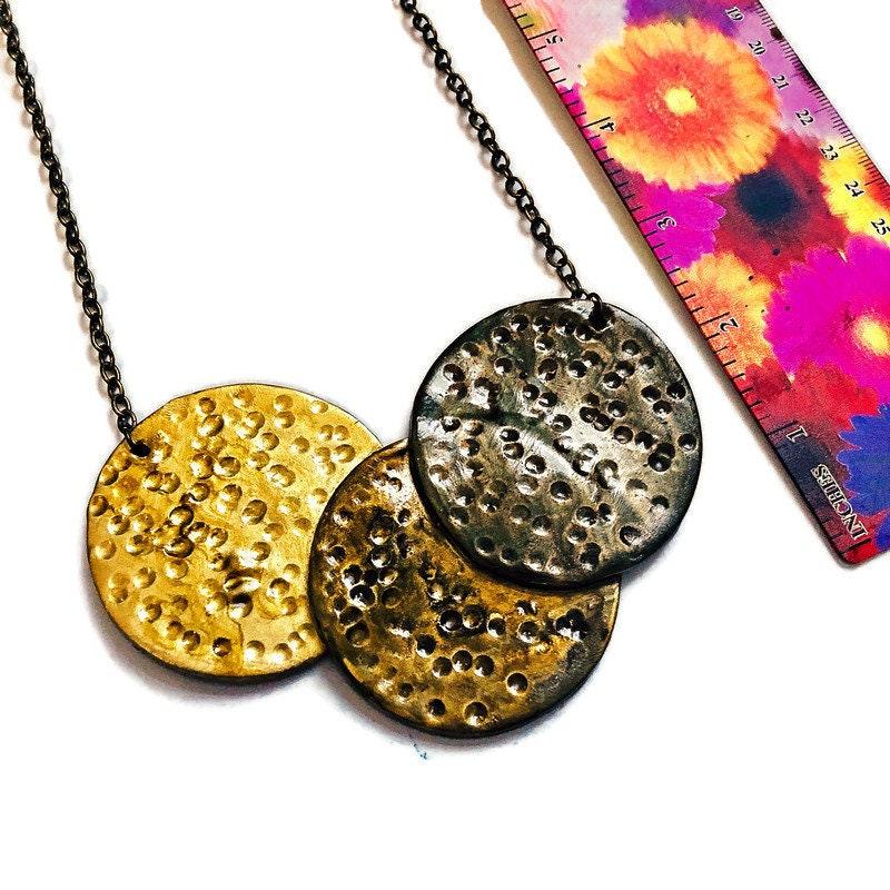 Statement Jewelry Set in Mixed Metal Style