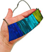 Statement Jewelry Set with Ombre Stripes, Bar Earrings & Asymmetric Necklace
