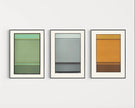 STATEMENT TRIO Abstract Art| Harmony of Broken Lines | James Ward | Minimalist Modern Art available framed