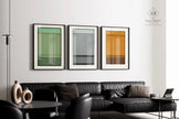 STATEMENT TRIO Abstract Art| Harmony of Broken Lines | James Ward | Minimalist Modern Art available framed