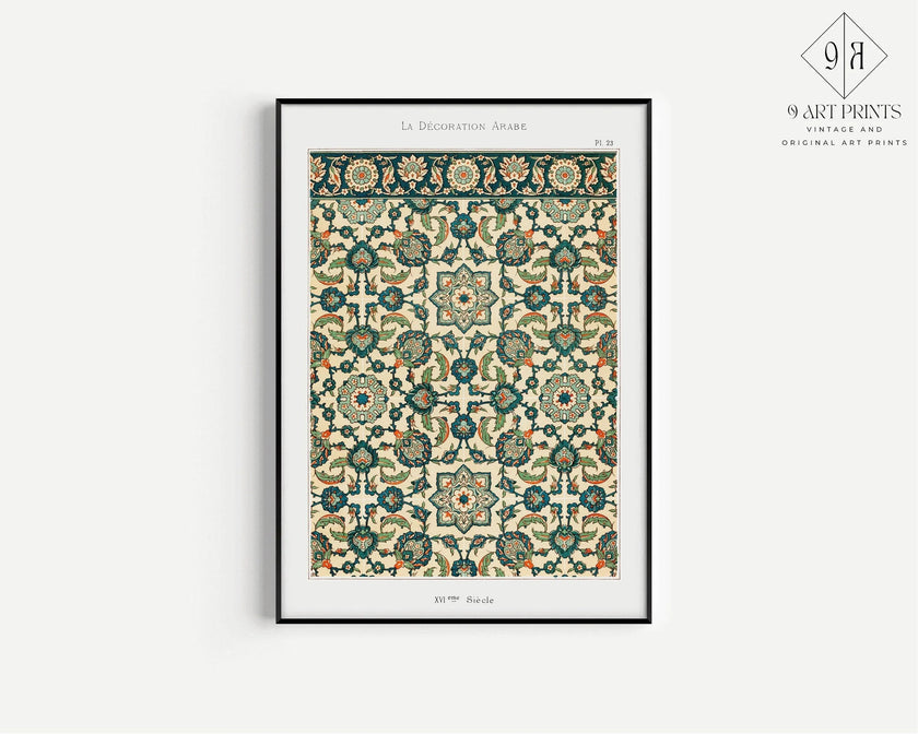 STATEMENT TRIO Arabian Patterns - Emille Prisses D'Avennes |  | Vintage Islamic Persian Pattern Art available framed