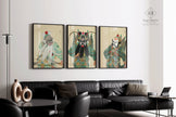 STATEMENT TRIO Peking Opera Art | Classic Chinese Art available framed