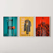 STATEMENT TRIO Soviet Posters - Once One, Price of a Match and Gogol's The Overcoat || Striking Colours (Available Framed)