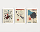 STATEMENT TRIO Vintage Bauhaus | Mid-Century Ausstellung Prints | Available framed or unframed