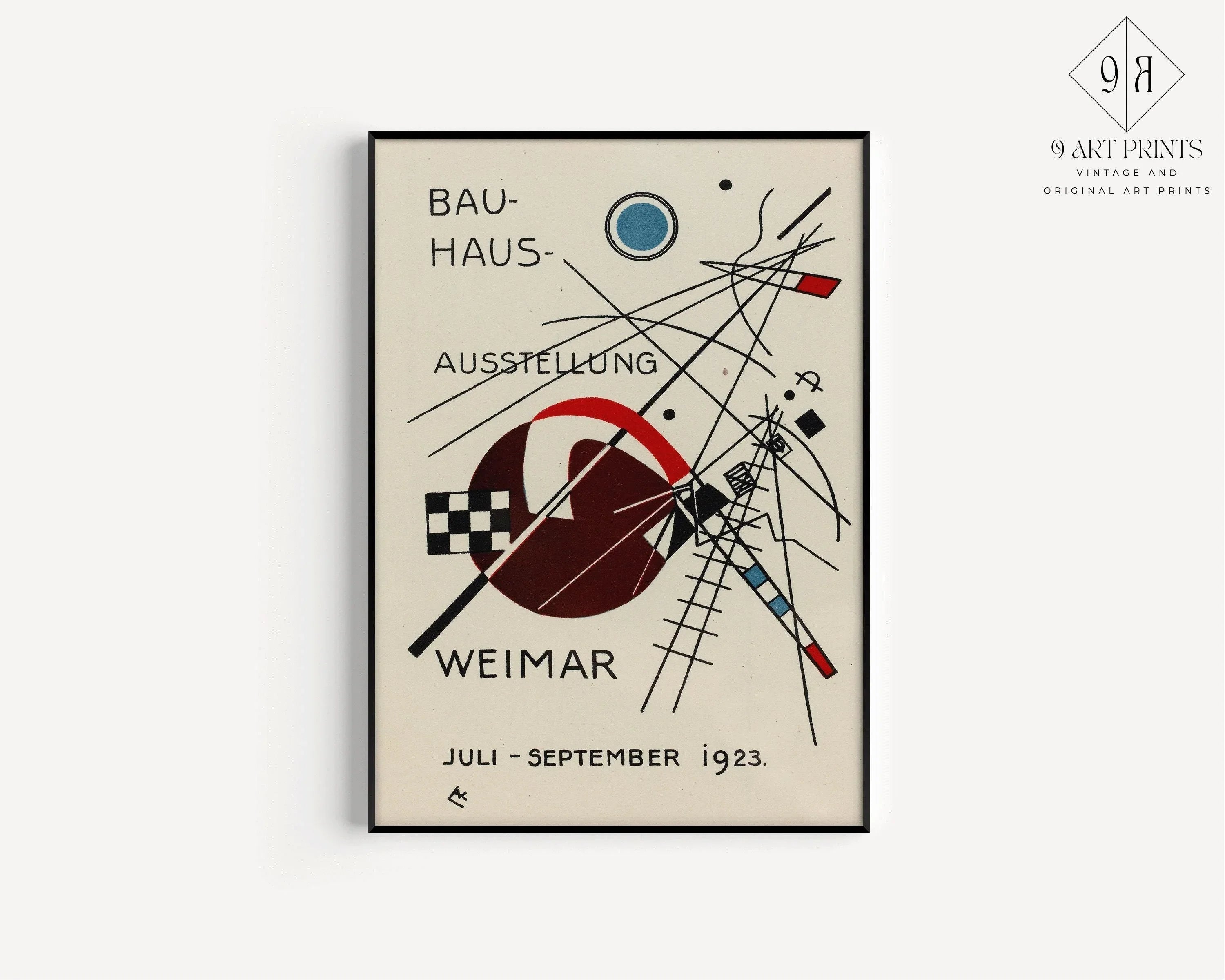 STATEMENT TRIO Vintage Bauhaus | Mid-Century Ausstellung Prints | Available framed or unframed