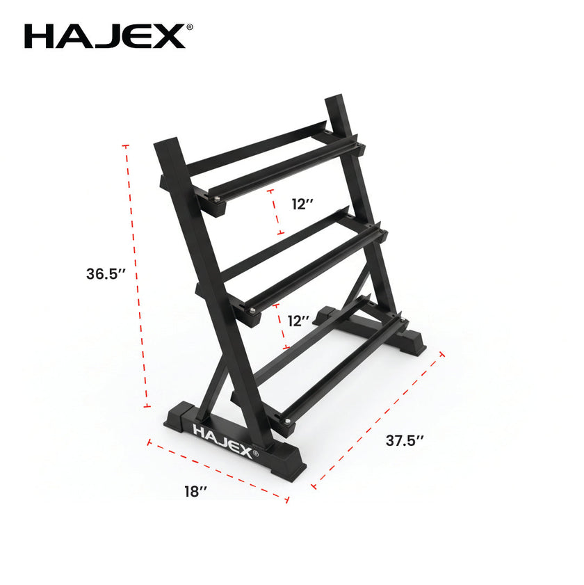 Steel Dumbbell Racks Vertical & Horizontal (3, 6, 8, 10 Levels)