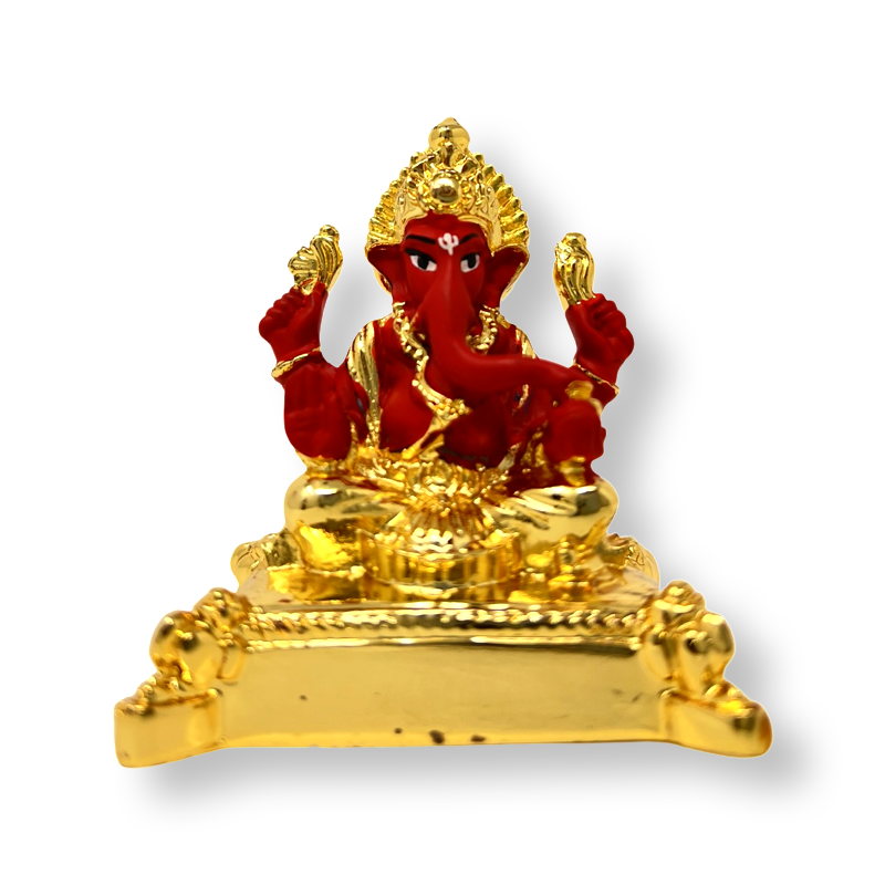 Divine Lord Ganesh Idol On Bajot For Car