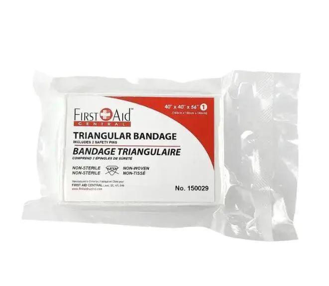 Triangular Bandage with Safety Pins, Vacuum Sealed, Non-Sterile, 40