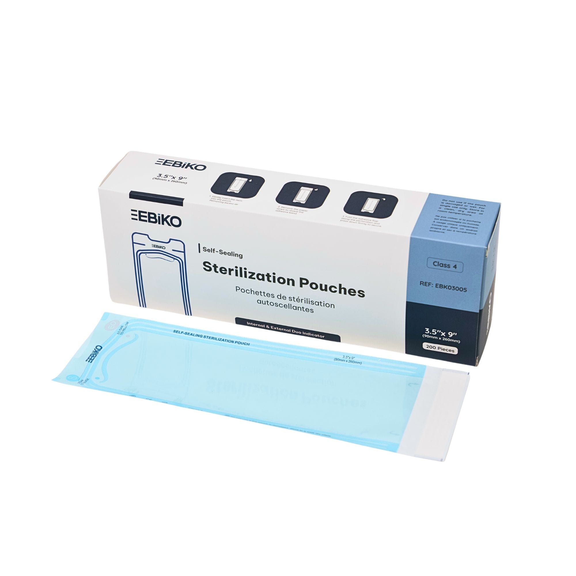 Sterilization Pouches Class 4 - 6 Sizes - 200/pk