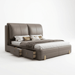 Sterling Luxury Upholstered Storage Bed with Hydraulic Lift and Side Drawers