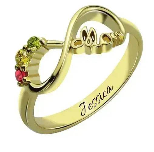 Sterling Silver Infinity Ring Jewelry Personalized Name Custom Ring