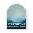 Strathcona British Columbia Provincial Park Waterproof Vinyl Sticker, Canada Parks