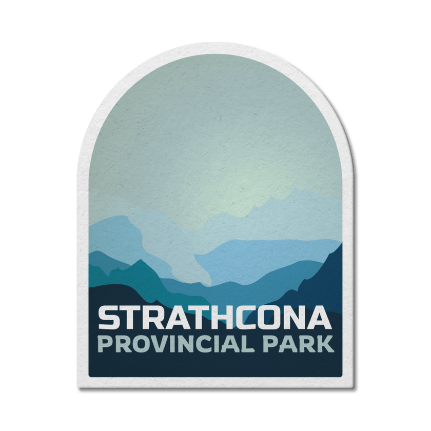 Strathcona British Columbia Provincial Park Waterproof Vinyl Sticker, Canada Parks