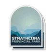 Strathcona British Columbia Provincial Park Waterproof Vinyl Sticker, Canada Parks
