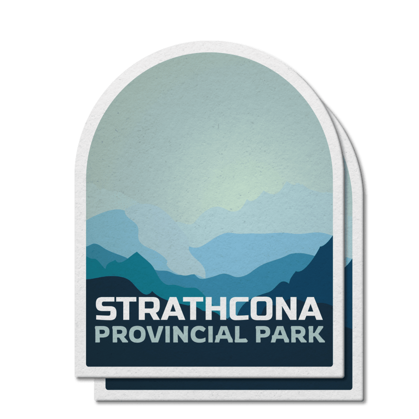 Strathcona British Columbia Provincial Park Waterproof Vinyl Sticker, Canada Parks