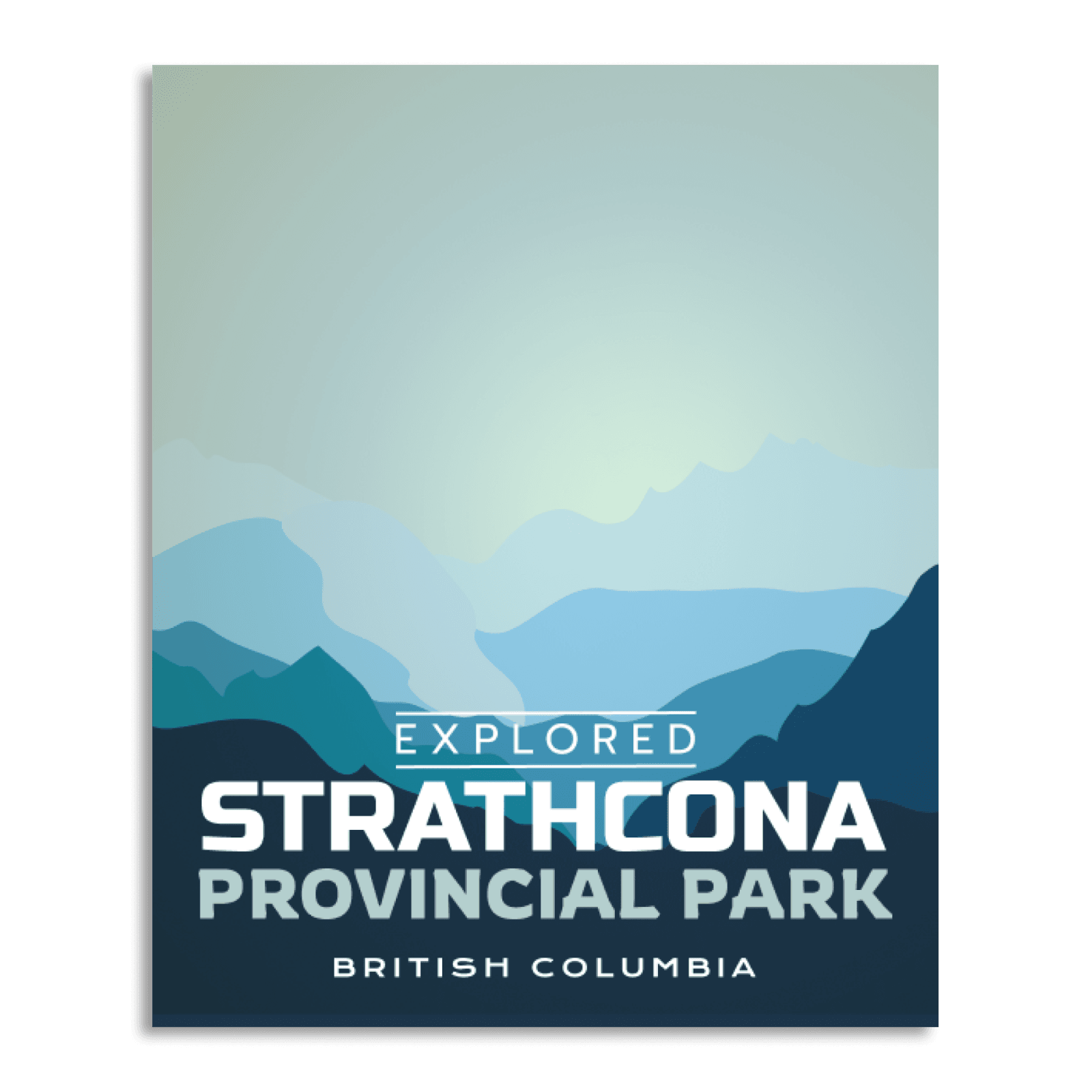Strathcona Provincial Park 'Explored' Poster, Canada Parks
