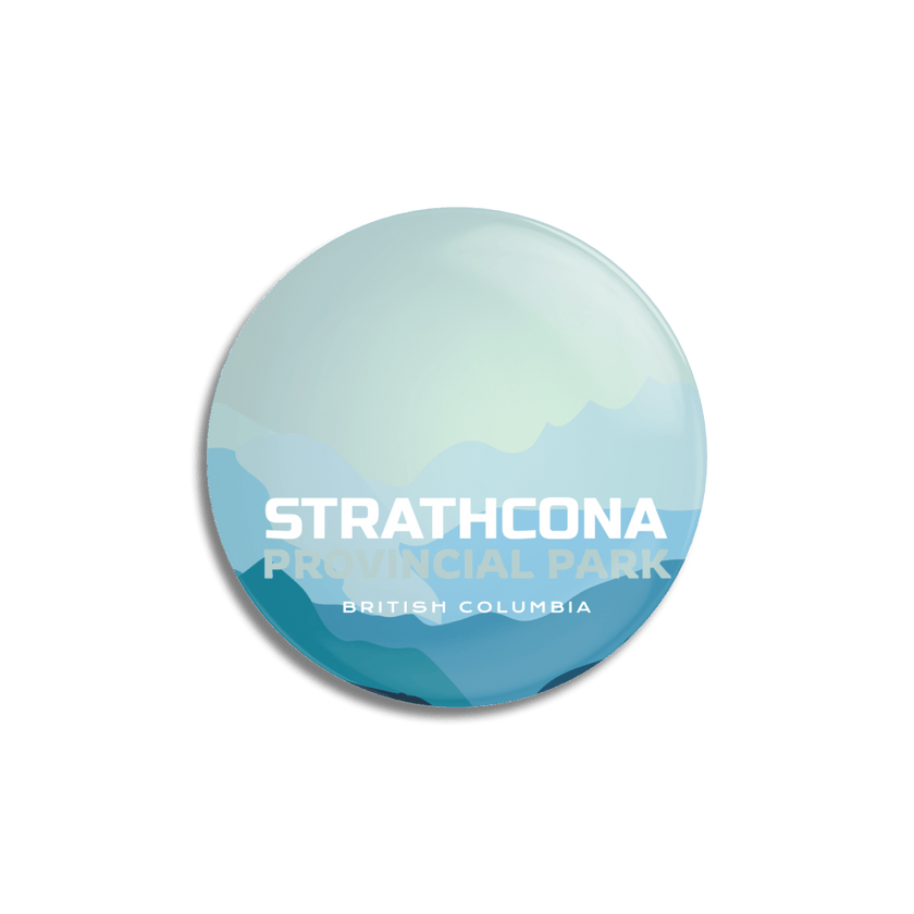 Strathcona Provincial Park of British Columbia Pinback Button, Canada Parks