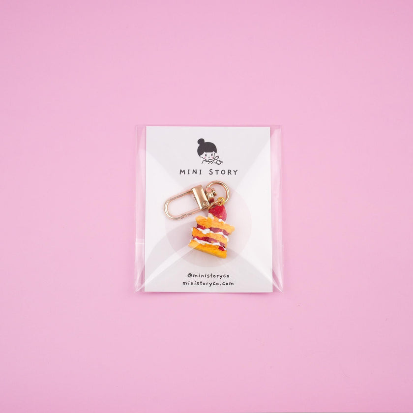 Strawberry Cake Keychain