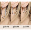 Stylish 925 Sterling Silver Large Hoop Earrings for Women - Trendy Circle Endless Huggie Big Hoops (30/40mm)