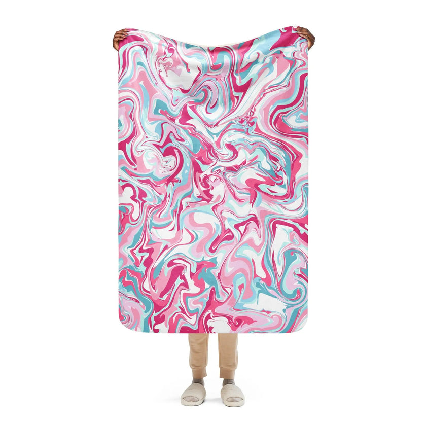 Sherpa blanket - Marble Pink