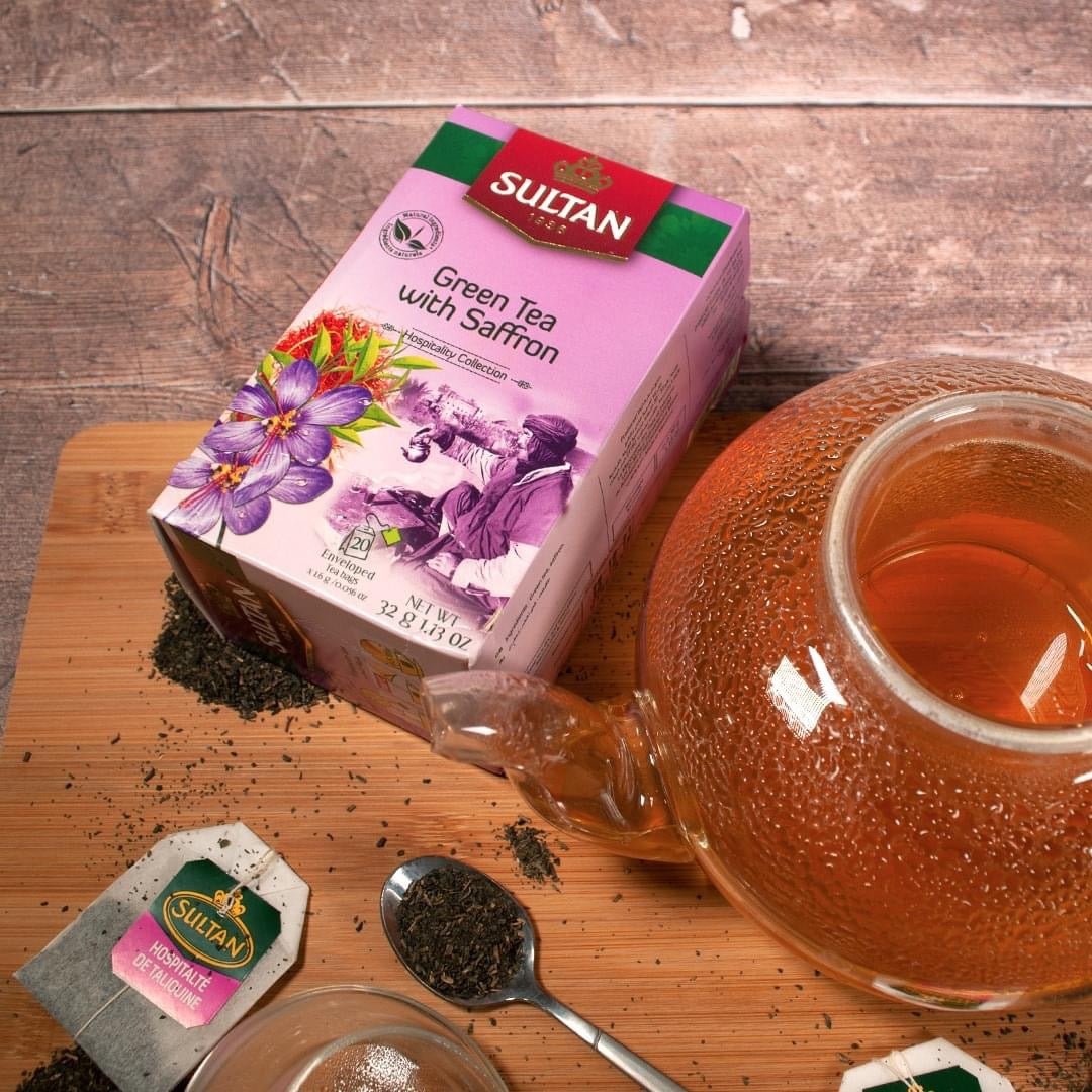 SULTAN Tisane Green tea with Saffron-5 Pack (20 Bag Each)