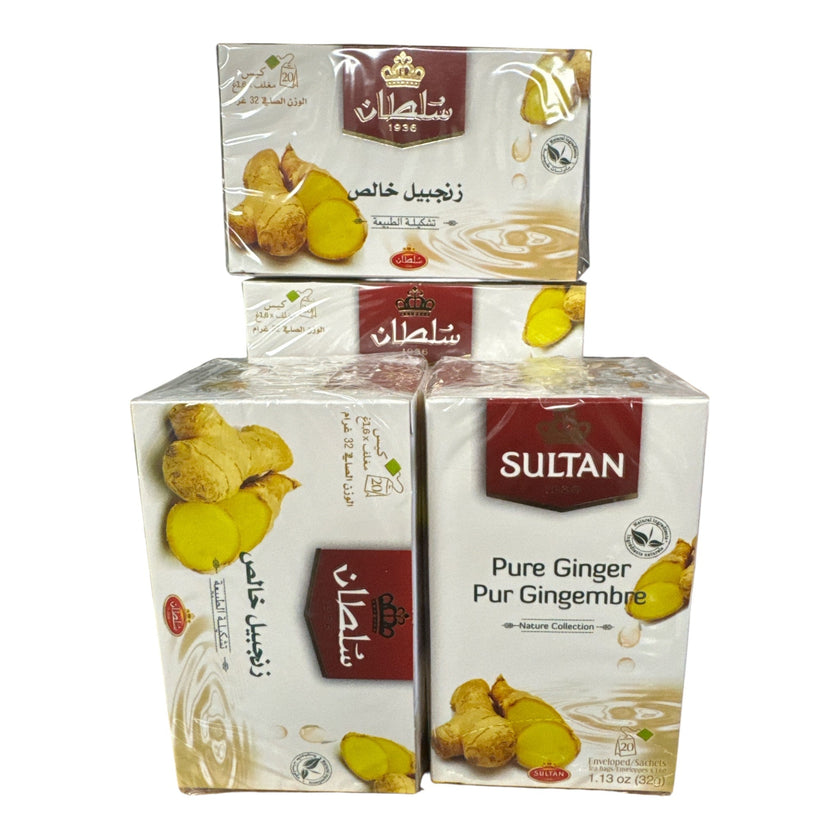 SULTAN Tisane Pure Ginger - 5 Pack (20 Bags Each)