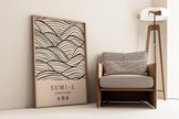 Sumi-E Art Print: Japanese Ink Brush Strokes, Giclee Quality