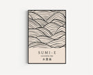 Sumi-E Art Print: Japanese Ink Brush Strokes, Giclee Quality