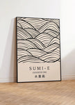 Sumi-E Art Print: Japanese Ink Brush Strokes, Giclee Quality
