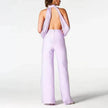 Summer Backless Halter V-neck Slimming Backless Slit Jumpsuit