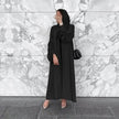 Muslim Dubai Middle East Arab Turkey Stitching Sleeved  Abaya Jacket Dress