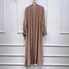 Muslim Dubai Middle East Arab Turkey Stitching Sleeved  Abaya Jacket Dress