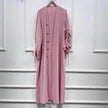Muslim Dubai Middle East Arab Turkey Stitching Sleeved  Abaya Jacket Dress