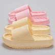 Summer EVA Slippers Solid Color Rhombus Stripe Anti-slip Slippers New Women's Home Shoes