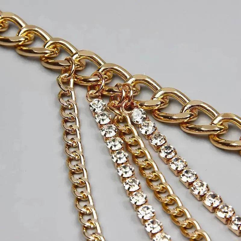 Summer Jewelry Hot Pants Chain Multilayer Chain Gold Fashion Jeans Hip Hop Punk Street Shooting Accessories Waist Chain Women
