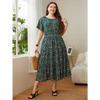 1 Summer Plus Size Women Floral Printed Dresses