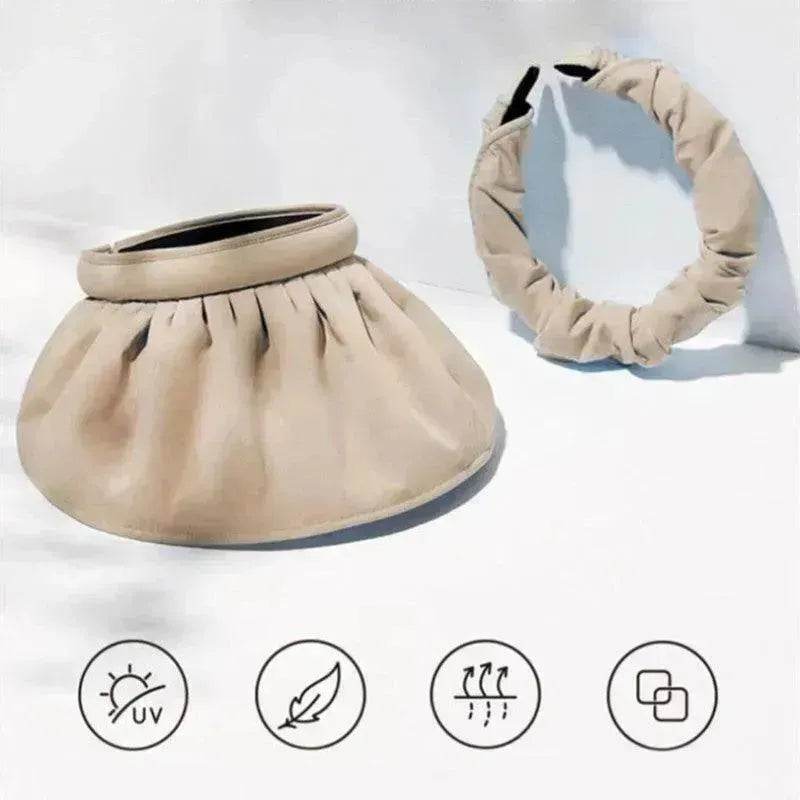 Summer Shell Hat FPF50 Empty-top Hat Women's Cycling Sun Protection UV Face Covering Sunhat Outdoor