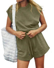 Summer Sleeveless Cotton Backless Short Women Jumpsuit Casual Loose Top And Drawstring Shorts Overall For Womens Clothing