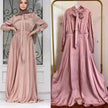 Satin Abaya Dress for Beautiful Muslim Arab Dubai Turkey Middle Eastern Women  Party Abaya