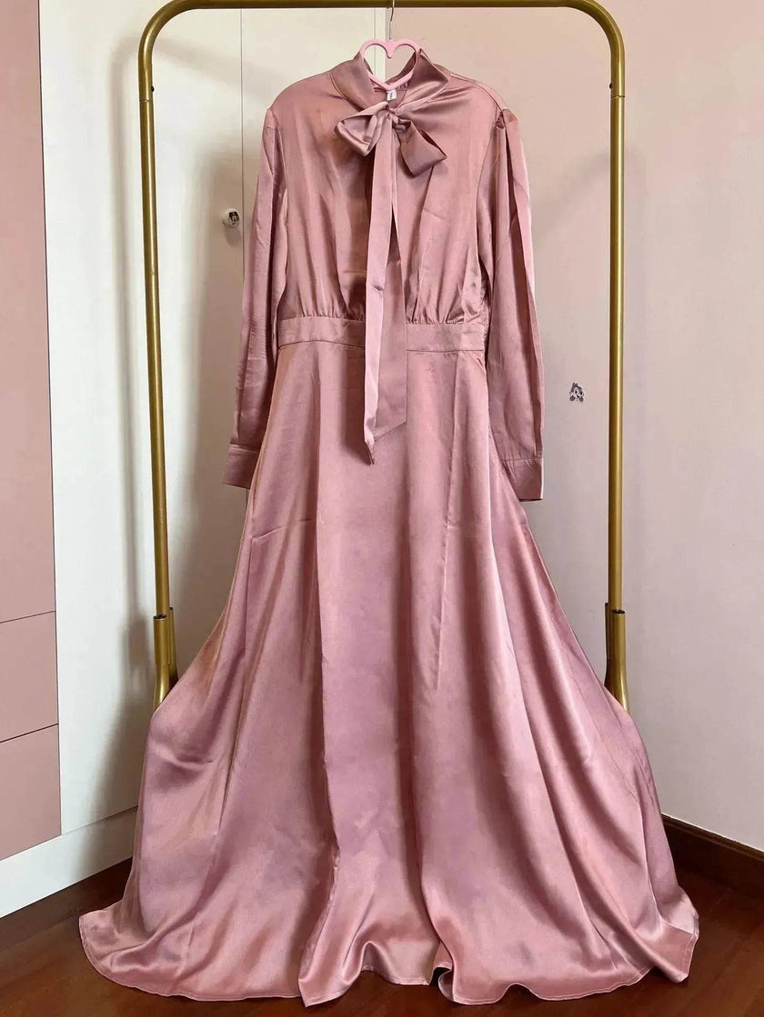 Satin Abaya Dress for Beautiful Muslim Arab Dubai Turkey Middle Eastern Women  Party Abaya