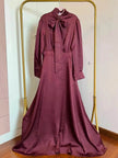 Satin Abaya Dress for Beautiful Muslim Arab Dubai Turkey Middle Eastern Women  Party Abaya