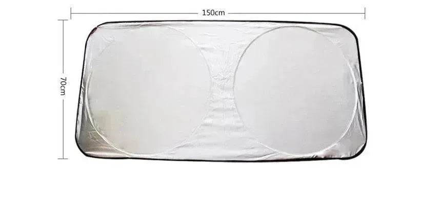 Sun block coated silver cloth material double circle