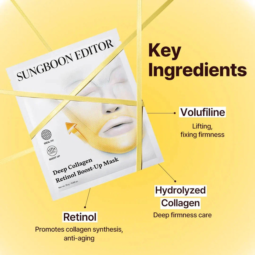 Sungboon Editor Deep Collagen Retinol Boost Up Mask Set 25g