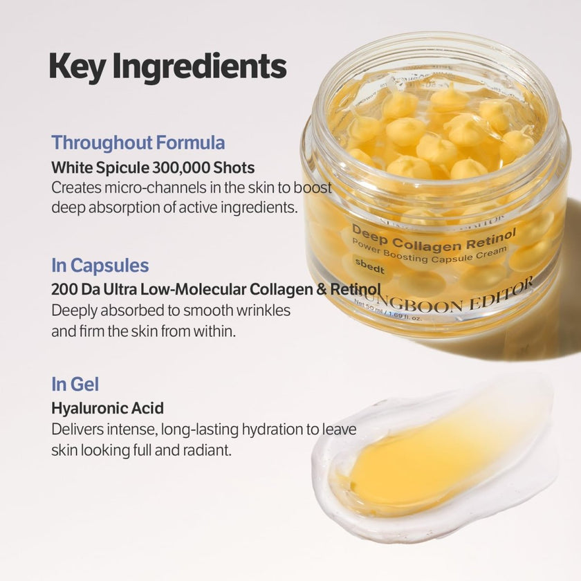 Sungboon Editor Deep Collagen Retinol Power Boosting Capsule Cream 50ml