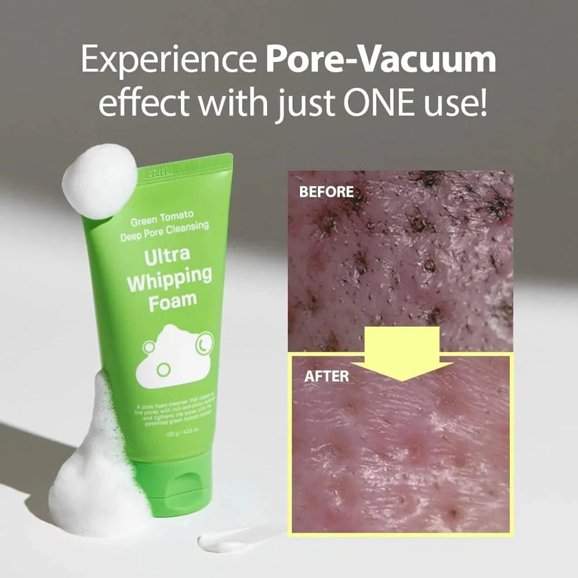 Sungboon Editor Green Tomato Deep Pore Cleansing Ultra Whipping Foam 120g