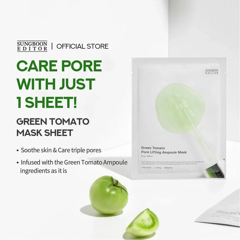 Sungboon Editor Green Tomato Pore Lifting Ampoule Mask 23g