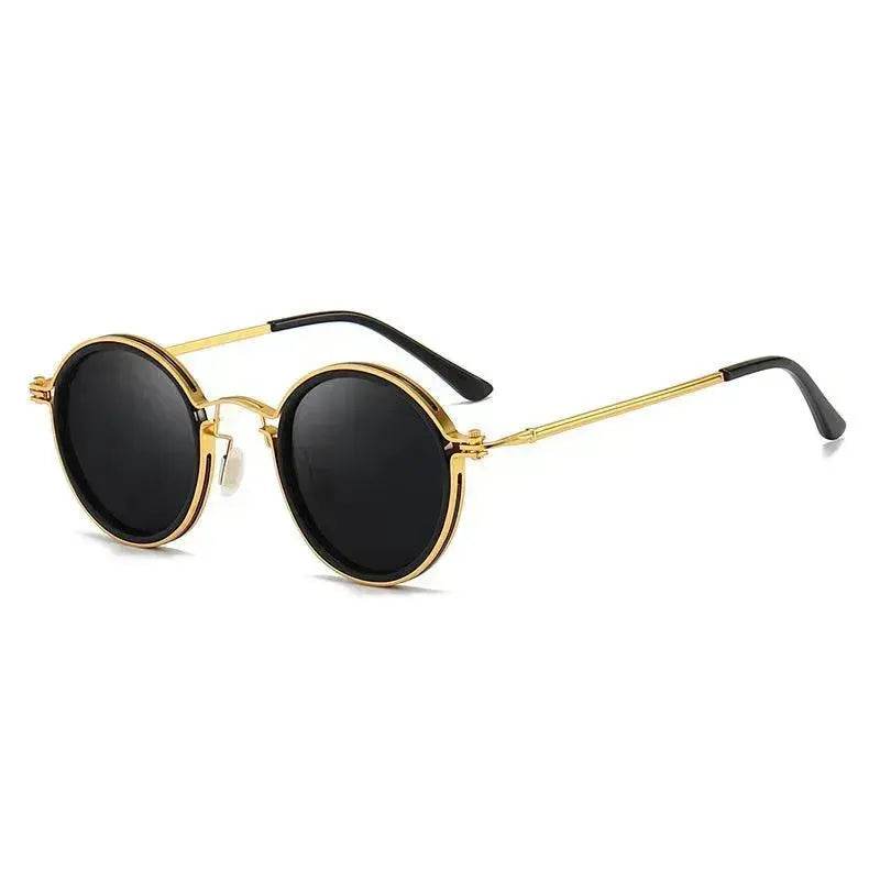 Retro Round Frame Metal Sunglasses – UV Sun Protection