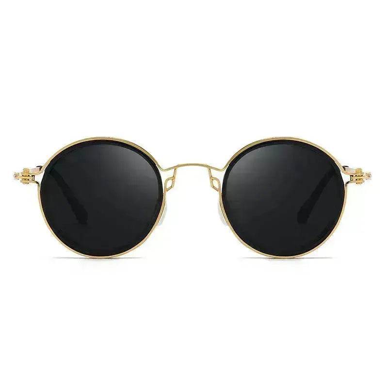 Retro Round Frame Metal Sunglasses – UV Sun Protection