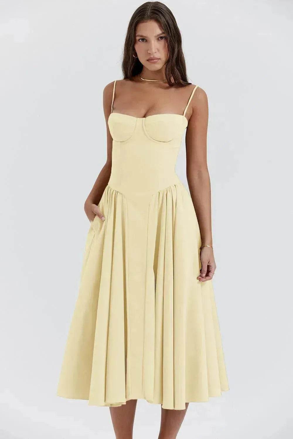 Backless Sling Dress – Women's Elegant Summer Maxi