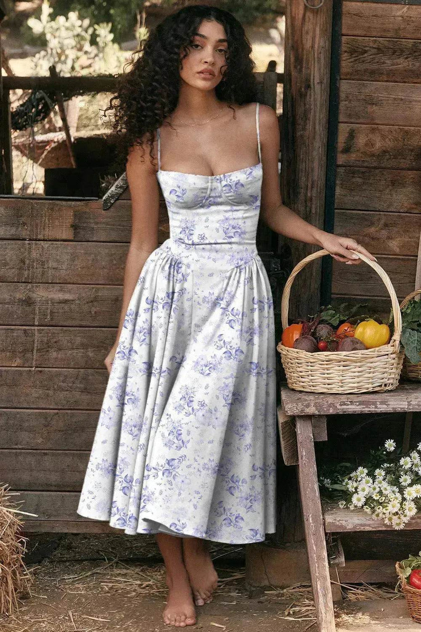Backless Sling Dress – Women's Elegant Summer Maxi